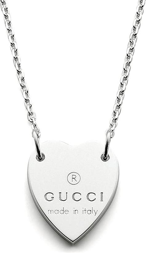 gucci necklace trademark|heart necklace with gucci trademark.